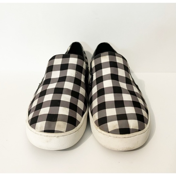Michael Kors Black & White Plaid Slip-On Shoes, Size 10 - Picture 5 of 10